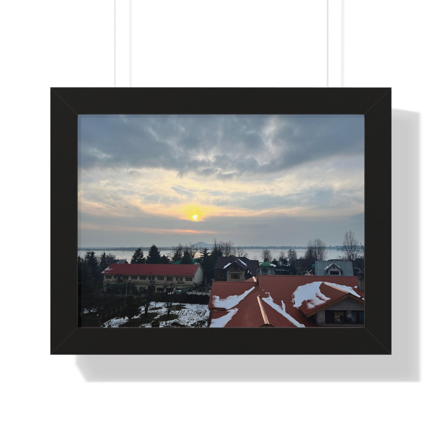 Dal Lake Sunset Framed Poster