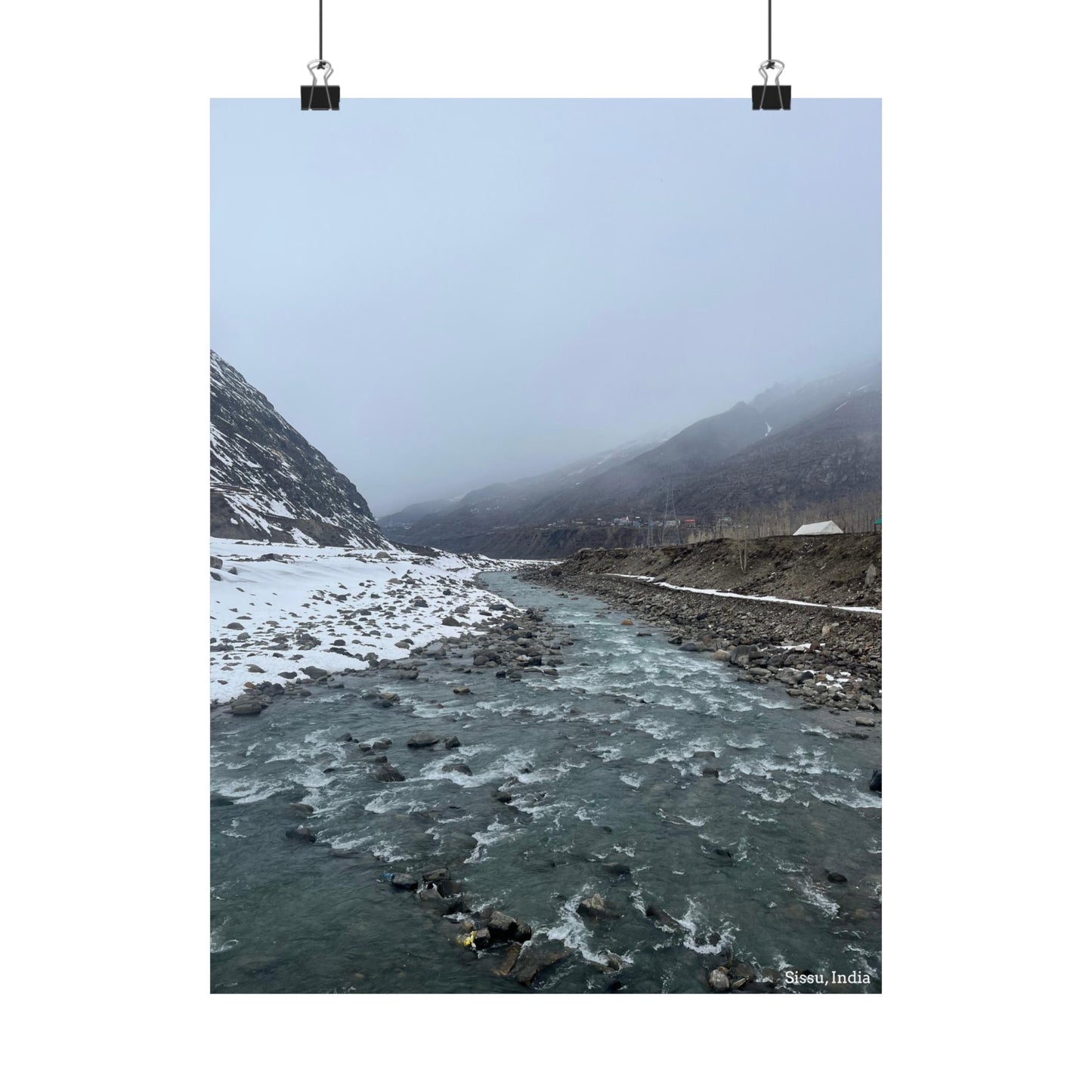 Snow River Flow Poster